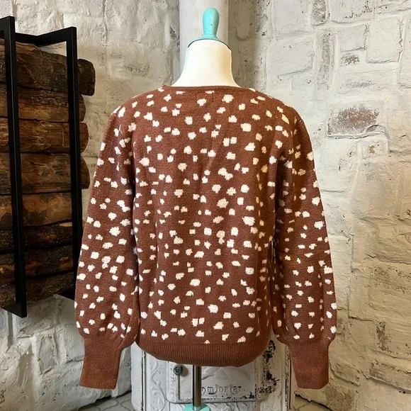 NWT | Dee Elly | Spotted Fawn Sweater - Picture 5 of 6